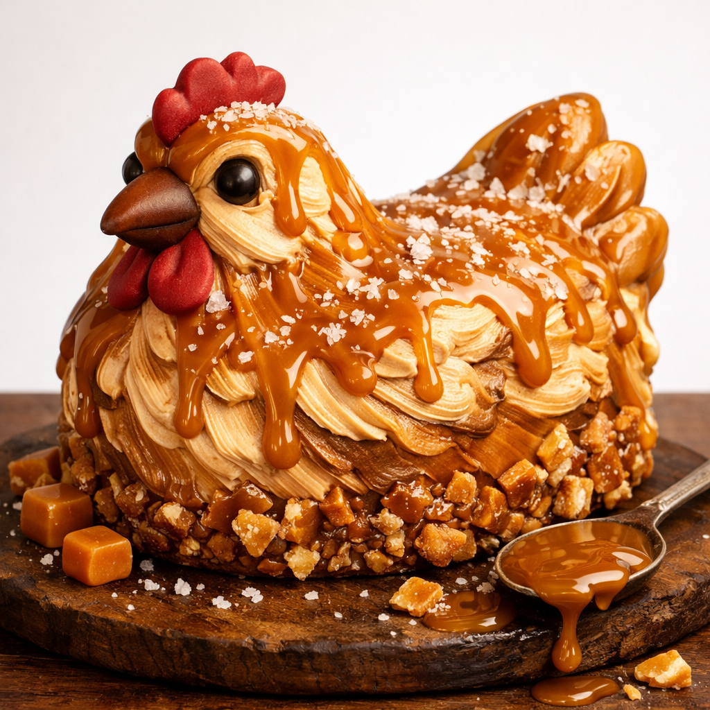 Caramel Drizzle Hen with toffee crunch